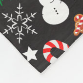 Schattige geïllustreerd kerstpersonage fleece deken (Hoek)