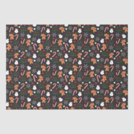 Schattige geïllustreerd kerstpersonage tissuepapier