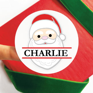 Schattige geïllustreerd Santa Claus Kerst sticker