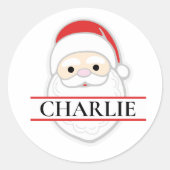 Schattige geïllustreerd Santa Claus Kerst sticker (Voorkant)
