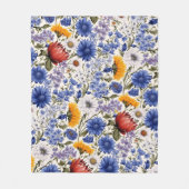 Schattige  geïnspireerd bloemmotief fleece deken (Voorkant)