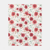 Schattige geïnspireerd bloemmotief fleece deken (Voorkant)