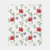Schattige  geïnspireerd bloemmotief fleece deken (Voorkant)