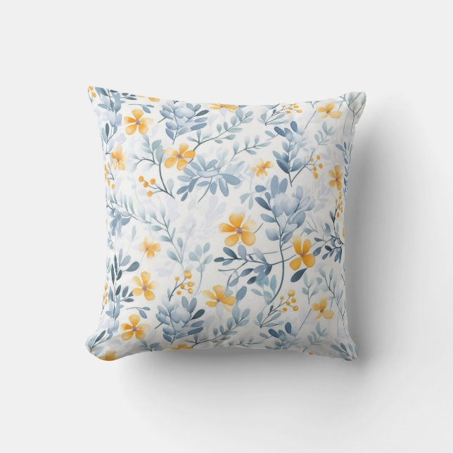 Schattige  geïnspireerd bloemmotief kussen (Voorkant)