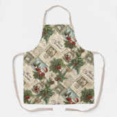Schattige geïnspireerd kerstpatroon schort (Voorkant)