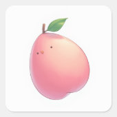 Schattige geïnspireerd ontwerp vierkante sticker (Voorkant)