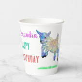 Schattige Geit Boerderij Dier Naam toevoegen Verja Papieren Bekers (Achterkant)