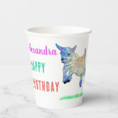 Schattige Geit Boerderij Dier Naam toevoegen Verja Papieren Bekers (Voorkant)