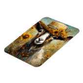 Schattige geit in een zonnebloemveld magneet (Linkerzijde)