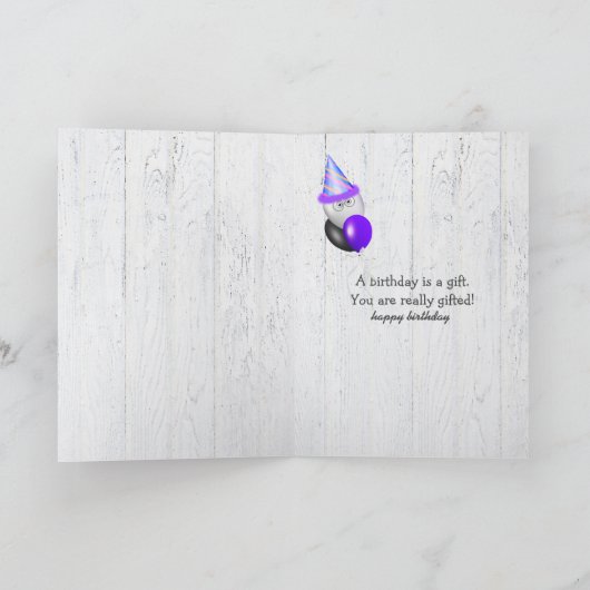 schattige geit verjaardag kaart (Binnen)