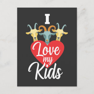 Schattige geitenlammeren - Dierenfamilie Humor Briefkaart