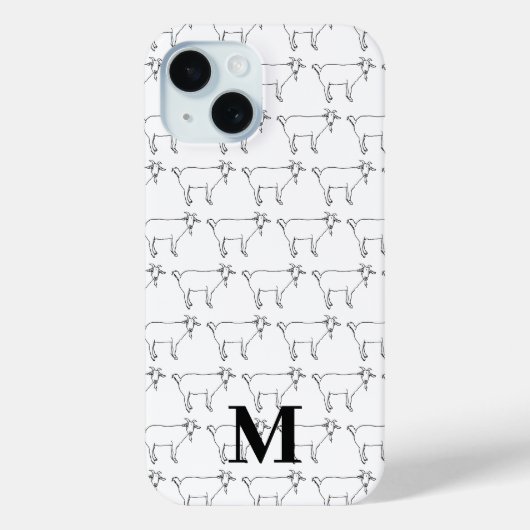 Schattige geitenpatroon zwart-wit Case-Mate iPhone case (Achterkant)