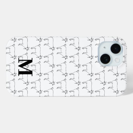 Schattige geitenpatroon zwart-wit Case-Mate iPhone case (Achterkant (horizontaal))