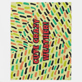 SCHATTIGE GEK WEER Fleece Deken (Voorkant)