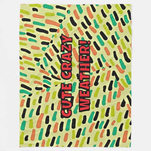 SCHATTIGE GEK WEER Fleece Deken (Voorkant)