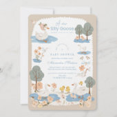 Schattige Gekke Gans Baby shower Kaart (Voorkant)