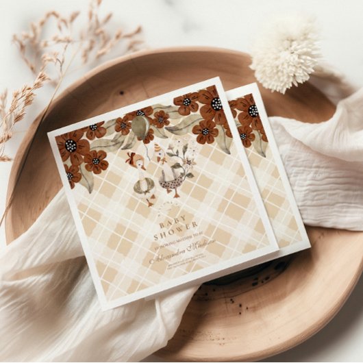 Schattige Gekke Gans Baby shower Servet