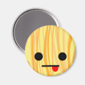 Schattige Gekke Gezicht Koelkastmagneet Magneet (Voorkant / Achterkant)