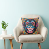 Schattige Gekke Grappige Chimpansee  Kussen (Stoel)