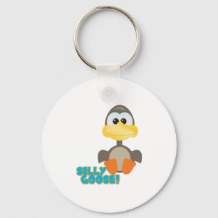 Schattige Gekkins domme gans Sleutelhanger