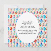 Schattige geklede konijntje & mand brunch plein kaart (Achterkant)