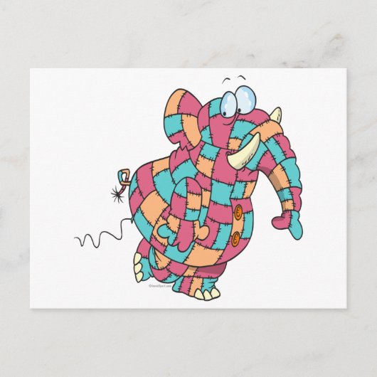 schattige gelaagde olifant briefkaart (Voorkant)
