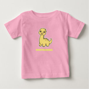 Schattige Gele Baby Brontosaurus Dinosaur Chibi