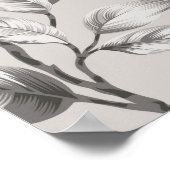 schattige gele bloemen met grijze bladeren op gr poster (Hoek)