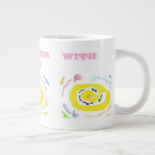  schattige gele bloemtype patronen grote koffiekop (Rechts)