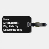 Schattige gele boeddfoto voor bedekte reizen bagagelabel (Achterkant horizontaal)