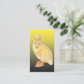 Schattige gele borrelfoto visitekaartje (Staand voorkant)