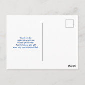 Schattige Gele Dinosaur met Gelukkige Sterren Dank Briefkaart (Achterkant)