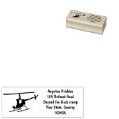 Schattige gele gelukkige cartoon helikopter rubberstempel (Gestempeld)