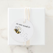 Schattige Gele Hommel Bedoeld om Bruiloft te Zijn Bedankjes Labels (In situ)