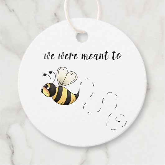 Schattige Gele Hommel Bedoeld om Bruiloft te Zijn Bedankjes Labels (Voorkant)