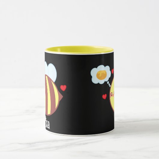 Schattige gele honing bij hommel mok (Midden)