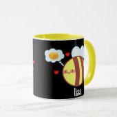 Schattige gele honing bij hommel mok (Voorkant rechts)