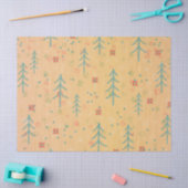Schattige Gele Kerst Tissuepapier (Craft)