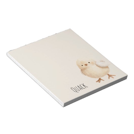 Schattige Gele Kip Notitieblok (Schuin)