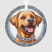 Schattige gele labrador ornament (achterkant)