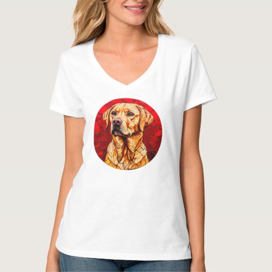 Schattige gele labrador t-shirt (Voorkant)