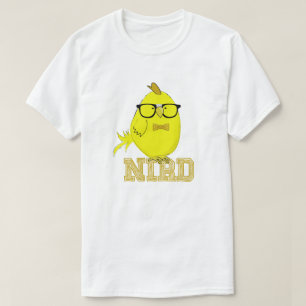 Schattige Gele Nerd Vogel T-shirt