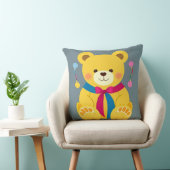 Schattige gele teddybeer kussen (Stoel)