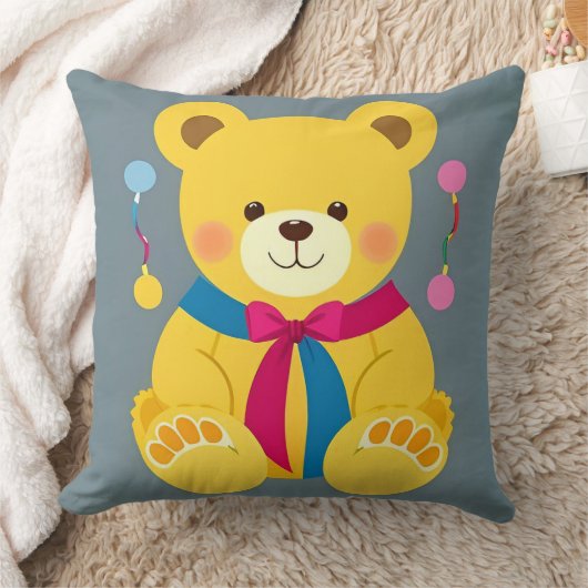 Schattige gele teddybeer kussen (Deken)