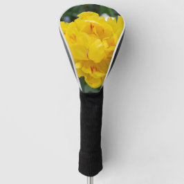 Schattige gele tulpen in de tuin golfheadcover