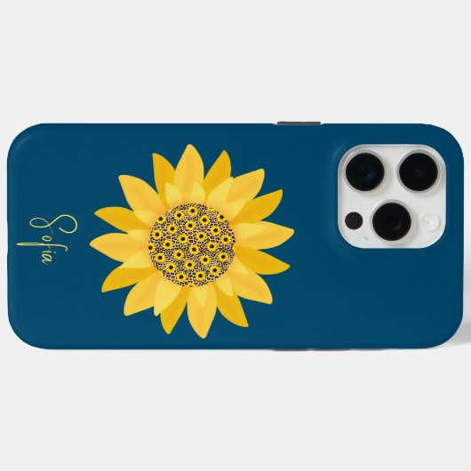 Schattige Gele Zonnebloem Bloemige Moederdag Case-Mate iPhone Case (Achterkant (horizontaal))