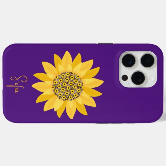 Schattige Gele Zonnebloem Bloemige Moederdag Case-Mate iPhone Case (Achterkant (horizontaal))