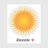 Schattige Gele Zonneschijn Sticker (Vel)