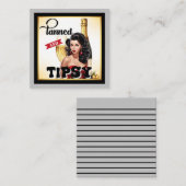 Schattige gelooid en Tipsy Pinup Notitiekaartje (Voorkant / Achterkant)