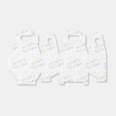 Schattige Gelukkig Paaswoord Confetti Patroon Bedankdoosjes (Uitgevouwen)